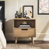 Modern 1-Drawer Nightstand with Open Cubby - Riviera
