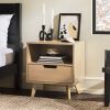Modern 1-Drawer Nightstand with Open Cubby - Riviera