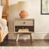 Mid-Century Modern Minimalist 1-Drawer Nightstand ‚Äì Coastal Oak