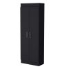 Black 5-Shelf Storage Pantry Cabinet