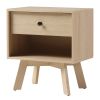 Mid-Century Modern Minimalist 1-Drawer Nightstand ‚Äì Coastal Oak