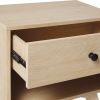 Mid-Century Modern Minimalist 1-Drawer Nightstand ‚Äì Coastal Oak