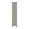 DEPOT E-SHOP Dryden Tall Narrow Storage Cabinet with 5-Tier Shelf and Broom Hangers, Concrete Gray