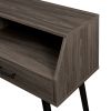 Contemporary 2-Drawer Angled Entry Table ‚Äì Slate Grey