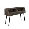Contemporary 2-Drawer Angled Entry Table ‚Äì Slate Grey