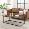 Contemporary Decorative Parquet-Top Rectangle Coffee Table ‚Äì Parquet Veneer