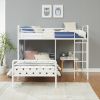 Modern Geo Cutout Colorful Twin L-Shaped Bunk Bed ‚Äì White / Cool Grey