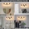 3-Lights Bathroom Vanity Lighting Fixtures Brushed Gold Modern Vanity Light 22Inch Bathroom Light Fixture Bathroom Lights Over Mirror with Clear Glass