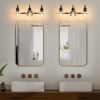 3-Lights Bathroom Vanity Lighting Fixtures Brushed Gold Modern Vanity Light 22Inch Bathroom Light Fixture Bathroom Lights Over Mirror with Clear Glass