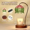 Dimmable Candle Warmer Lamp with Timer Flower