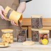 Airtight Food Storage Containers with Bamboo Lids, Plastic Kitchen and Pantry Organization Canisters for Cereal, DryFood, Flour and Sugar, BPA Free